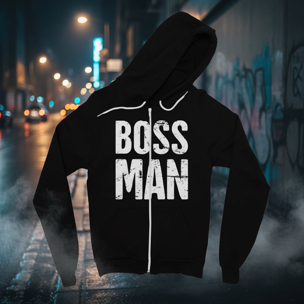 Felpa con scritta Boss Man