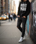 Felpa con scritta Boss Man