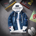 giubbotto di jeans con cappuccio (hoodie denim jacket) da uomo